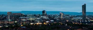 manchester dusk skyline
